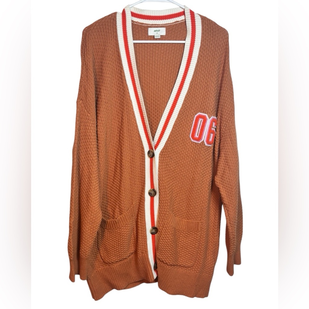Aerie Oversized Letterman Cardigan